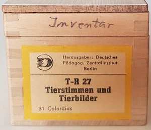 Tierstimmen und Tierbilder Dia-Serie T-R27 Unterrichtsmittel Tiere Schule DDR - Bild 1 von 9