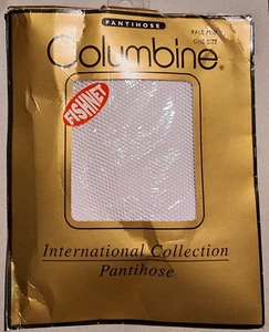 PANTIHOSE TIGHTS - COLUMBINE MICRO FISHNET - NEW - PALE PINK - Size ONE SIZE - Picture 1 of 2