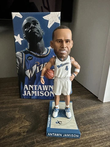 SGA Antawn Jamison Washington Wizards Bobblehead 2/11/2023 NIB #1 Big Three Set Cover