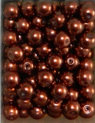 Glass Pearl Silver Hoop Pierced EARRINGS : Everyday Casual Simple Jewelry - Image 1 of 2