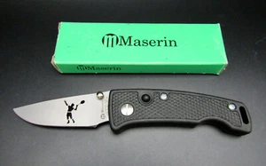 MASERIN VTG SHORT TANTO BUTTON LOCK Knife No.462.T  Made In ITALY UNUSED COND - Picture 1 of 23
