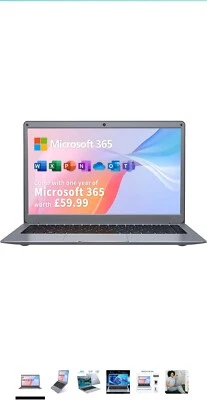 Jumper Laptop Microsoft 365, 13.3 inch FHD Screen(4GB DDR3 64GB eMMC Windows 10 - Image 1 of 4