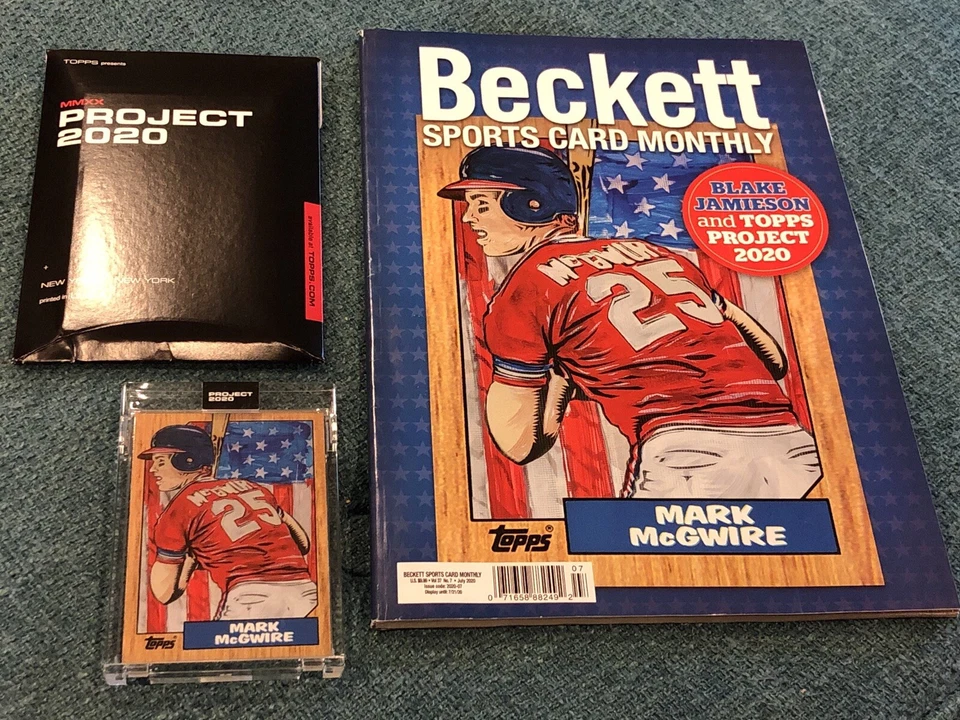 Topps Project 2020 Mark McGwire Card #81 + Beckett July 2020 Blake Jamieson - Image 1 of 4