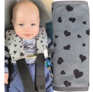 2x HECKBO Baby Kinderwagen Trageschale Gurtschutz Gurtpolster Herz Herzen - Bild 1 von 6