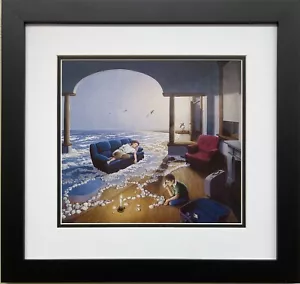 Rob Gonsalves ""Wellen machen"" neu maßgeschneiderter gerahmter Kunstdruck magischer Realismus - Bild 1 von 3