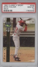 1992 Classic Four Sport Draft Pick Collection Gold Shon Walker PSA 10 GEM MT