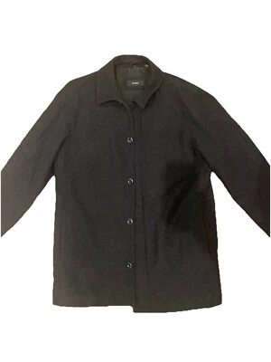 Alfani Black Wool Pea Coat 3/4 Length Jacket Men’s Large - Image 1 of 4