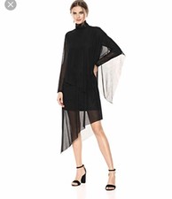 bcbg kabrina asymmetrical turtleneck dress