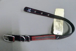 Hamilton Sport ID 5/8” x 16" Black/Red Nylon Dog Collar - Picture 1 of 3