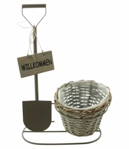 Pflanzer "Gartenzeit" inkl. Korb, ca. 32x9x46 cm Blumentopf Pflanztopf Garten - Bild 1 von 3