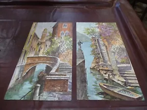 2-VINTAGE WHITMAN PANEL GUILD ITALY PUZZLES LAKE COMO &VENICE **BEAUTIFUL** - Picture 1 of 14