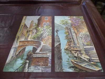 2-VINTAGE WHITMAN PANEL GUILD ITALY  PUZZLES LAKE COMO &VENICE **BEAUTIFUL** - Image 1 of 4