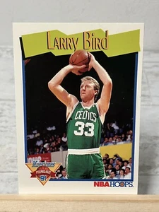 1991-92 NBA Hoops Larry Bird Basketball Card #314 NBA Boston Celtics - Picture 1 of 2