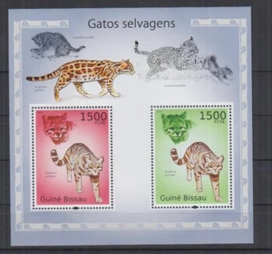 Z588. Guina-Bissau montada sin montar o nunca montada - 2010 - fauna - animales salvajes - gatos grandes - bl - Imagen 1 de 1