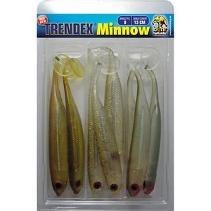9 Gummifische im Set Drop Shot Minnow Köder 13 cm Gummiköder Hecht Zander Gummis - Bild 1 von 1