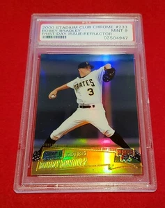 BOBBY BRADLEY - 2000 Stadium Club Chrome RC First Day Issue REFRACTOR 8/25 PSA 9 - Picture 1 of 2
