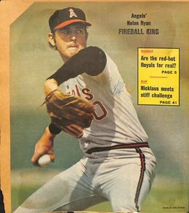 Portada de noticias deportivas firmada por Nolan Ryan California Angels HOF 10x12 180773 - Imagen 1 de 2