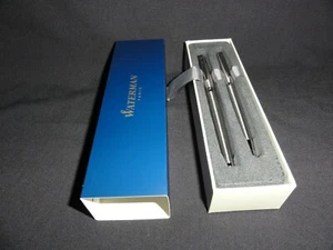 Waterman - Stainless Steel 2-Pens Set, Silver Color - Picture 1 of 7
