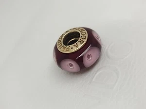 D-STOCK Authentic Pandora Red Calla Murano Glass Charm 750401 - Picture 1 of 4