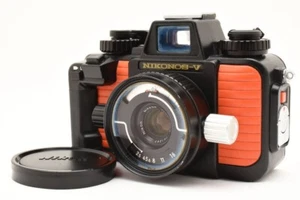 Cámara fotográfica subacuática Nikon Nikonos V naranja cuerpo y lente buen estado JP - Imagen 1 de 10