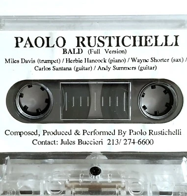 PAOLO RUSTICHELLI DEMO TAPE CASSETTE PRIVATE JAZZ FUNK ELECTRO ELECTRONIC SMOOTH Foto 1 de 4