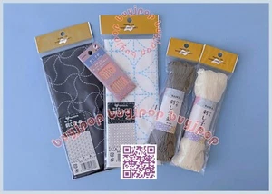 Sashiko Starter Set A - Japan Naska Sashiko Kit 2 Cloth 2 Skein Thread 6 Needle - Picture 1 of 2
