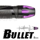 KiWAV Pair Purple Bullet Aluminum Bar End Caps with Black Base for Kawasaki