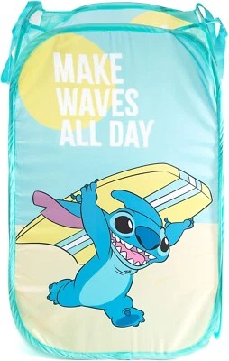 Disney Lilo & Stitch Make Waves Pop Up Hamper - Mesh Laundry Basket/Bag with ... - Image 1 of 4
