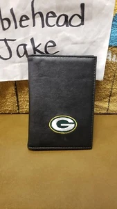NEW BI FOLD BLACK LEATHER WALLET GREEN BAY PACKERS NFL PHONE STYLIST HOLDER - Picture 1 of 3
