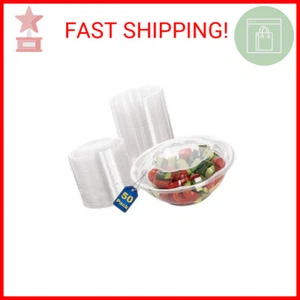 Smygoods Disposable Plastic Salad Bowls with Airtight Lids (Pack of 50-24 oz) Id - Picture 1 of 2