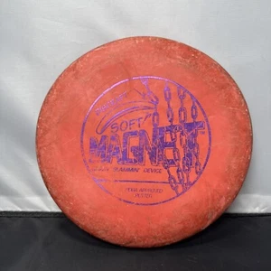 Vintage Disc Golf Discraft Soft Magnet 4 Chain Putter Red - Picture 1 of 4