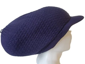 XL Navy Blue Rasta Hat Dreadlocks Tam Crown Dreads Slouchy Natty Cap Locks Ras  - Picture 1 of 4