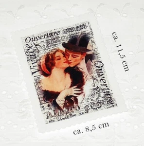Applikation nostalgische Aufnäher Patch Hochzeit Wedding Liebspaar Vintage No. 6 - Bild 1 von 1
