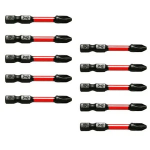 Brocas atornillador de torsión de impacto TMAX 25 piezas PH2 2 pulgadas con vástago hexagonal de 1/4 pulgada - Imagen 1 de 4