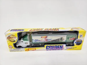 Ruota d'oro serie 1996 Mountain Dew pressofuso coin bank semi camion rimorchio - Foto 1 di 5