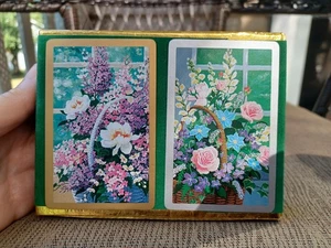 Vintage Congress Flower Basket Playing Cards Double Deck in Box USA Complete - Bild 1 von 5