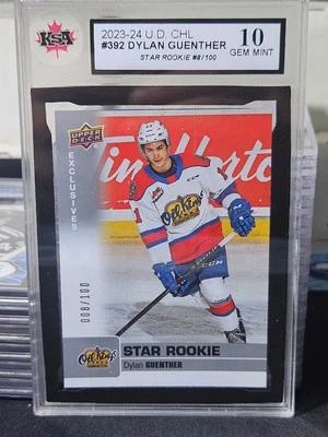 19-20 CHL Dylan Guenther Exclusive Star Rookie # /100 🚨🚨🚨 KSA 10 GEM MINT  - Image 1 of 3