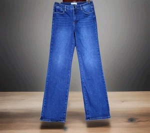 RISEN Jeans Women's 11/30 High Rise Straight Blue Designer Denim Casual 30×33 - Picture 1 of 7
