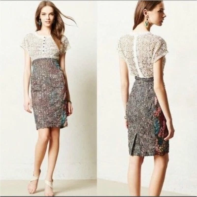 ANTHROPOLOGIE Beguile By Byron Lars Lace Study Dress Size 2 Cocktail Boho Party - Image 1 of 4