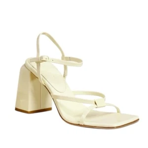 Dear Frances Cleo Sandale Blockabsatz Creme Pale Butter Yellow IT EU 37 US 7 - Bild 1 von 16