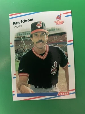 1988 Fleer Glossy Ken Schrom Cleveland Indians #614 - Image 1 of 2