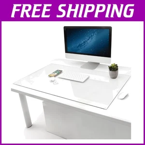 Tempered Glass Desk Protector - 20 x 36 in Clear Dry-Erase Mat for Home & Office - Picture 1 of 9