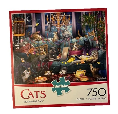 Головоломка Buffalo Games Cats: Quarantine Cats 750 элементов 24 дюйма x 18 дюймов - Изображение 1 из 3
