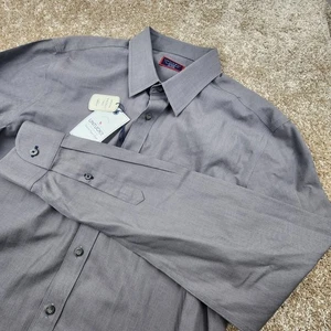 UNTUCKit Men's Medium Tall Slim Fit Wrinkle Free Button Down Shirt Gray NWT - Picture 1 of 6