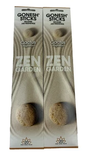 (2) GONESH INCENSE STICKS Zen Garden Cactus Fragrance 20 ct - Picture 1 of 5