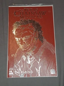 TEXAS CHAINSAW MASSACRE THE GRIND#1 RED FOIL LEATHER COVER NM - Picture 1 of 2