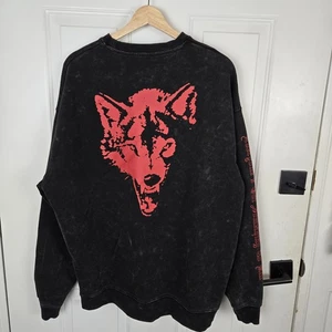 Kill Crew Sweatshirt Mens Medium Porrada Series 1 Black Red Wolf Cotton Biker - Picture 1 of 13