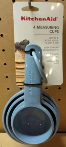 KitchenAid Juego de 4 Tazas Medidoras Color Terciopelo Azul Cocina Coordinada Nuevo - Imagen 1 de 7
