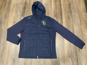 RLX Ralph Lauren Wool Blend Performance Hybrid Full Zip Hooded Jacket Mens Sz L - Picture 1 of 12