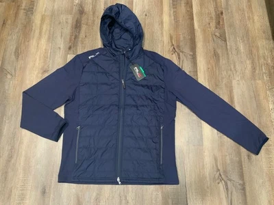 RLX Ralph Lauren Wool Blend Performance Hybrid Full Zip Hooded Jacket Mens Sz L - Image 1 of 4